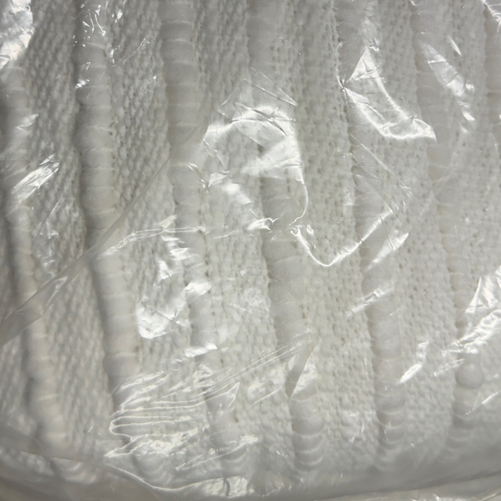 West elm soft, corded, bed, blanket, full queen, white